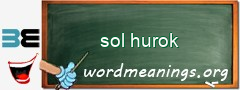 WordMeaning blackboard for sol hurok